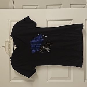 Black graduation shirt